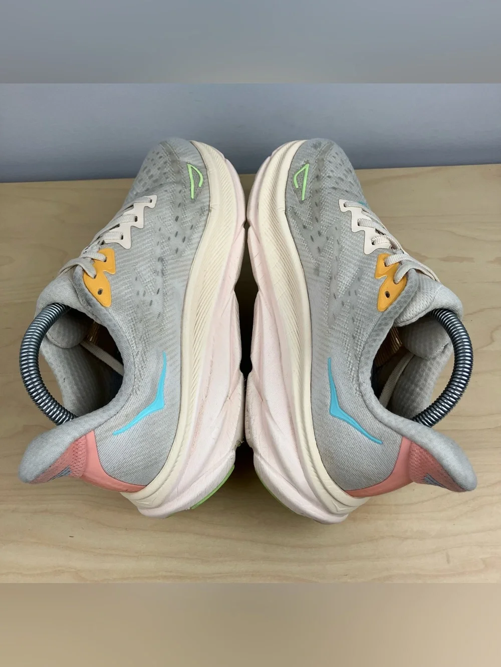 Hoka One One Women’s Size 9.5 B Clifton 9 Vanilla Astral Athletic Running Shoes